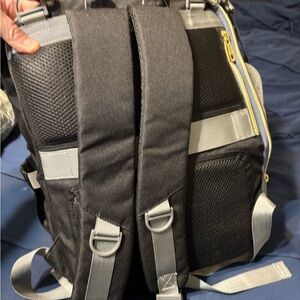 Stylish Black and Gray Baby Diaper Bag